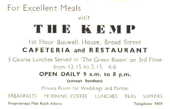 Advertisement for &ldquo;The Kemp&rdquo;