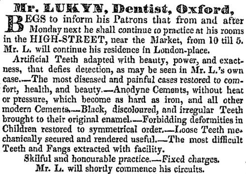 Lukyn notice of 1832