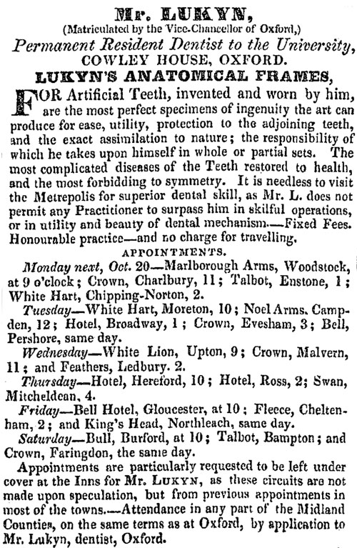 Notice of 1834