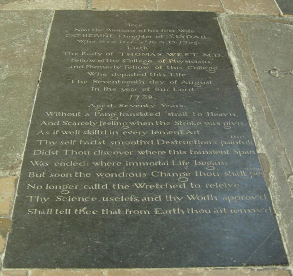 Thomas West memorial