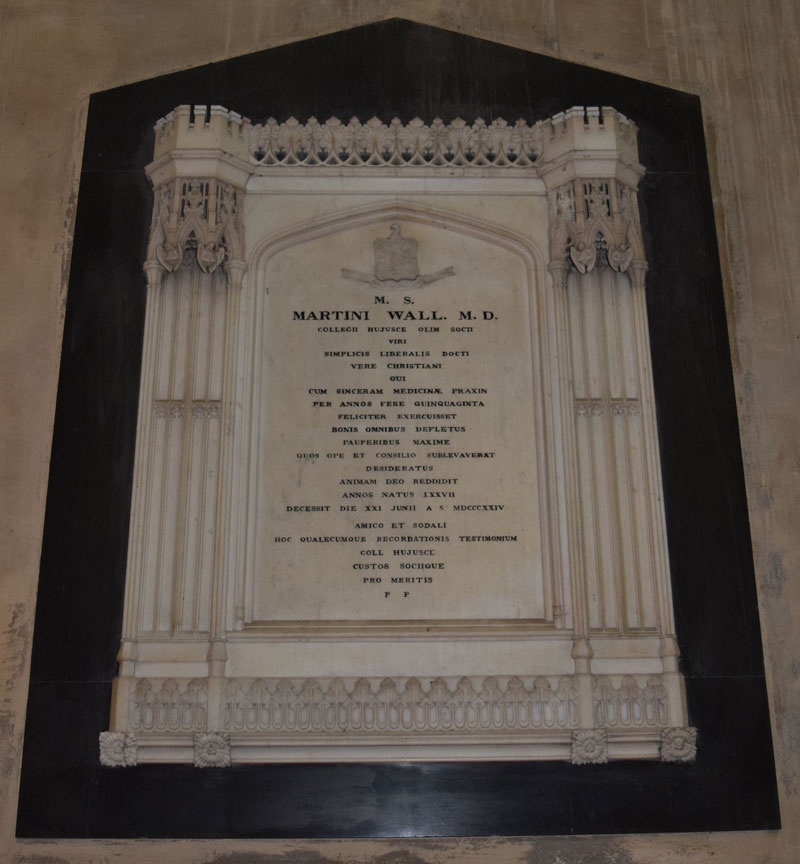 Memorial to Martin Wall