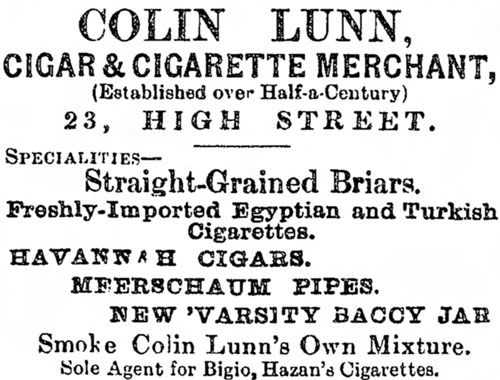 JOJ adverting Lunn on 19 December 1899 