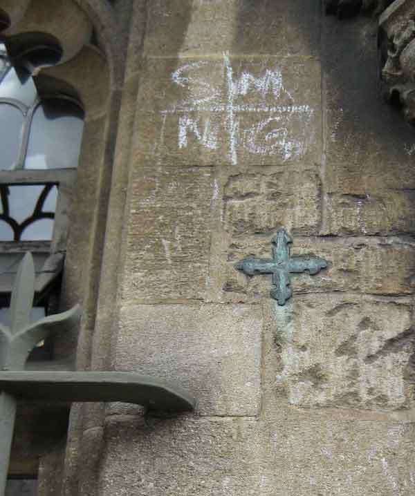 Parish marker on Brasenose College
