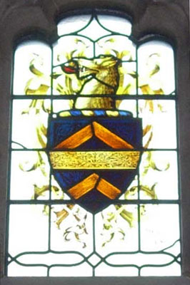 Gray&rsquo;s arms in glass