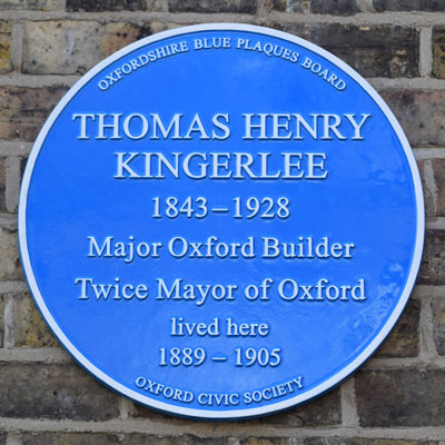 Kingerlee blue plaque