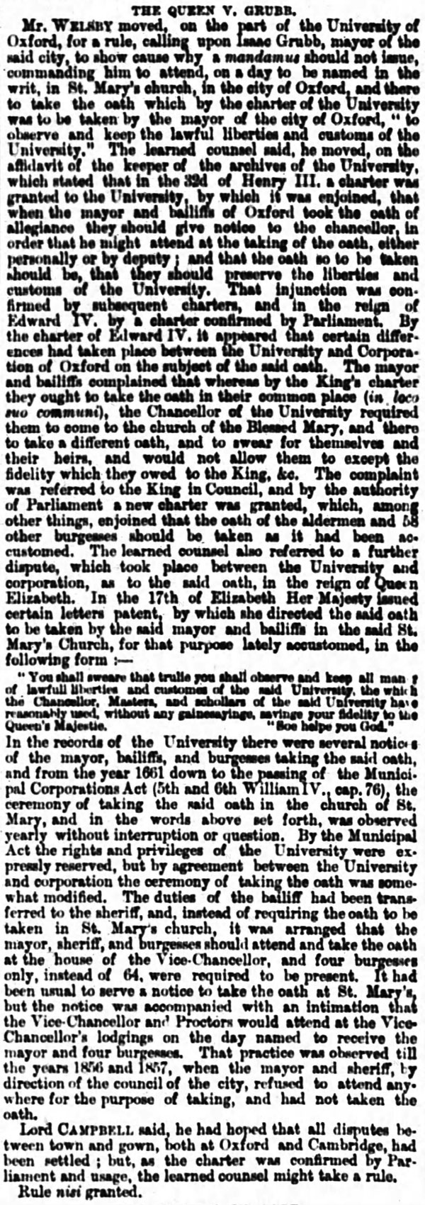 The Times 7 May 1858