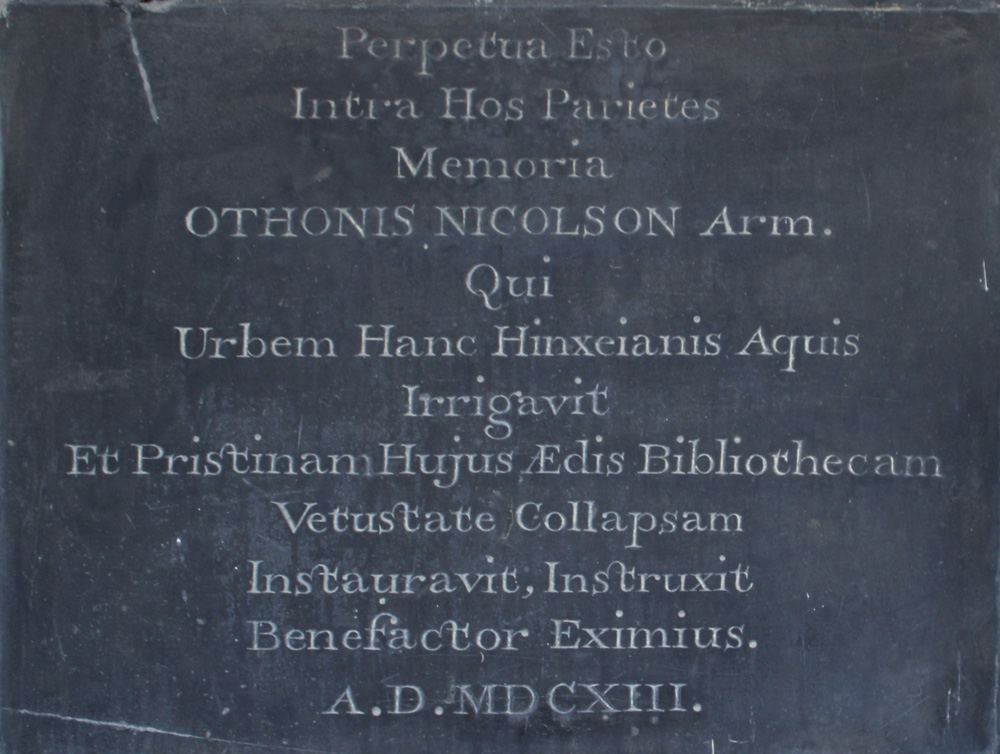Plaque to Otho Nicholson at Christ Church