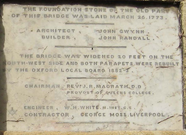 Magdalen Bridge 1773