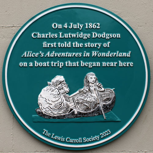 Alice plaque on Folly Bridge