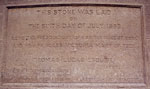 Foundation stone of Town Hall