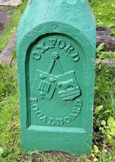 Local board lamppost in St Clement's churchyard
