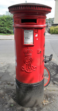 Pillar box at Mansfield Road
