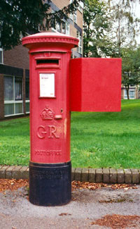 Pillar box in Leckford Road
