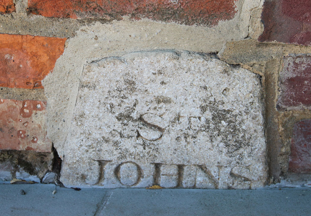St John's College boundary stone