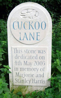 Harris stone in Cuckoo Lane