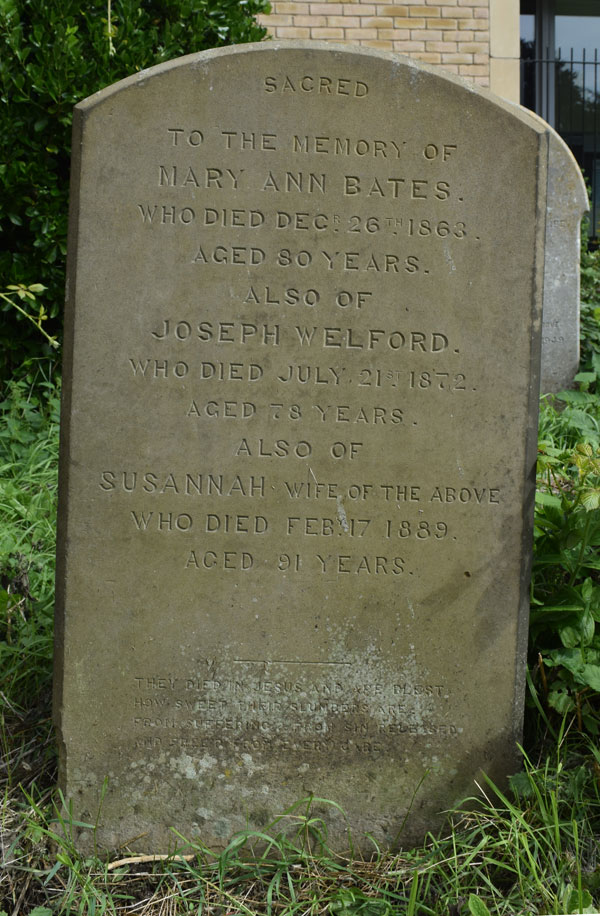 Bates & Welford grave