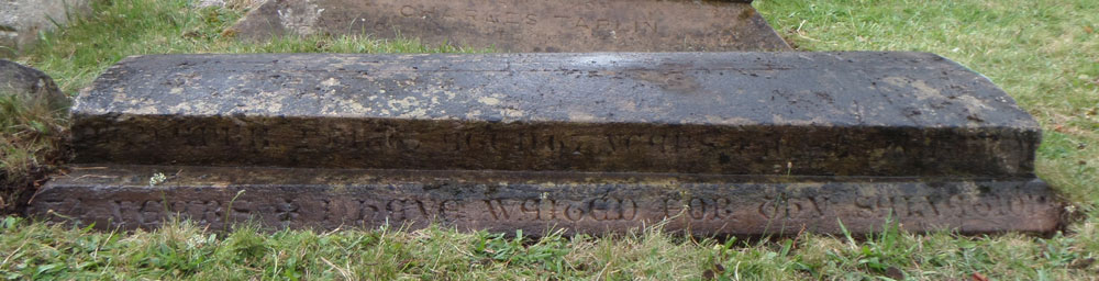 Reverse of Mullins grave