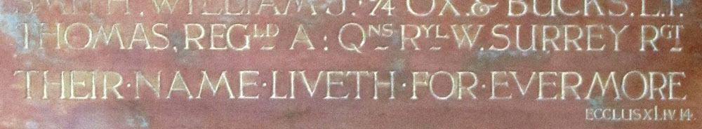 Reginald Thomas, St Mary Magdalen