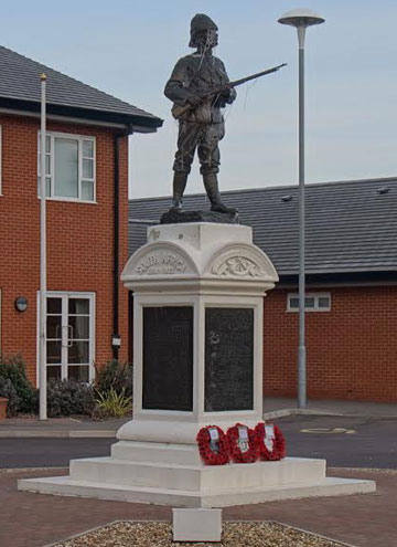 Boer War memorial at present site in Abingdon