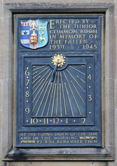 Lincoln College sundial war memorial