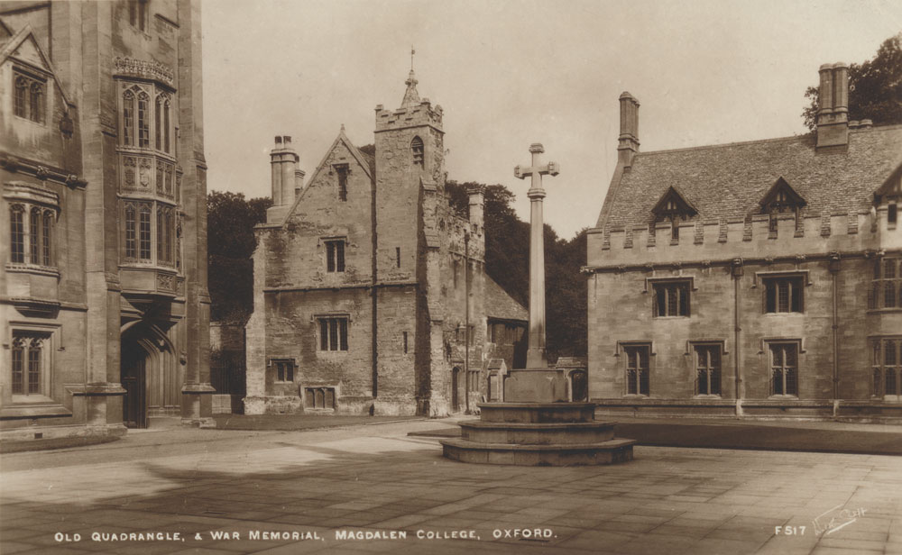 War Memorial in quadrangle
