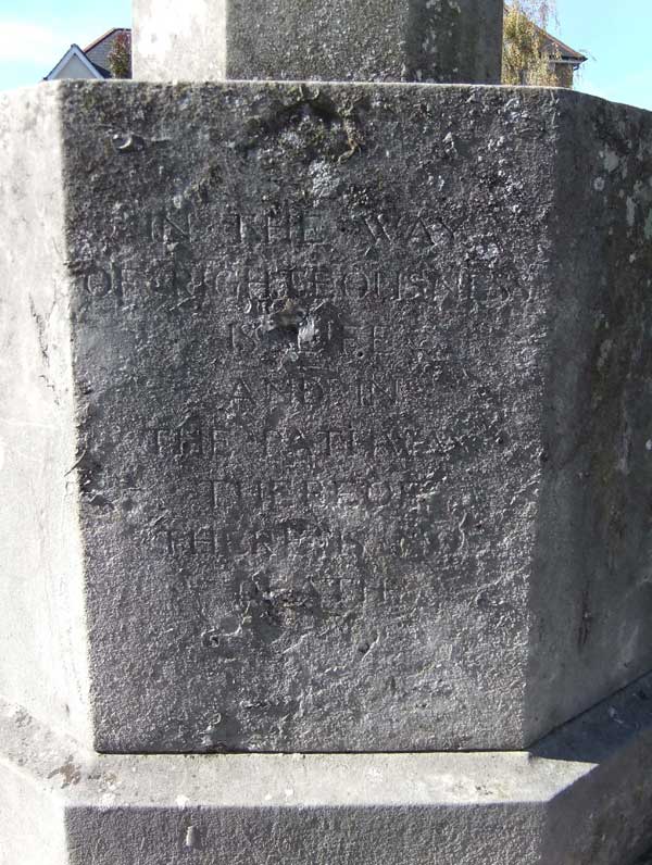 Inscription on front