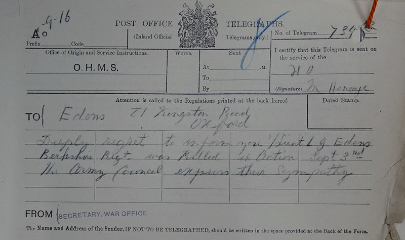 Edens telegram