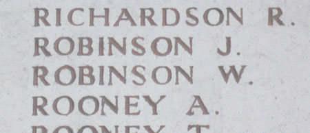 Memorial to Walter Robinson