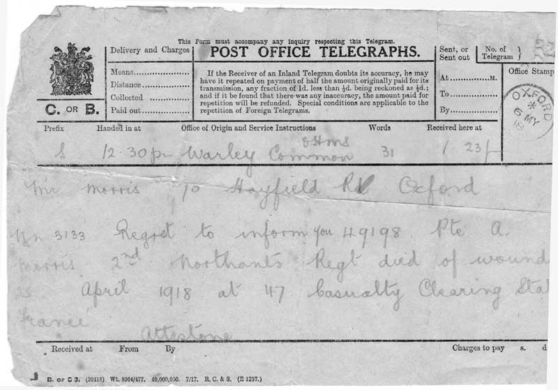 Morris telegram