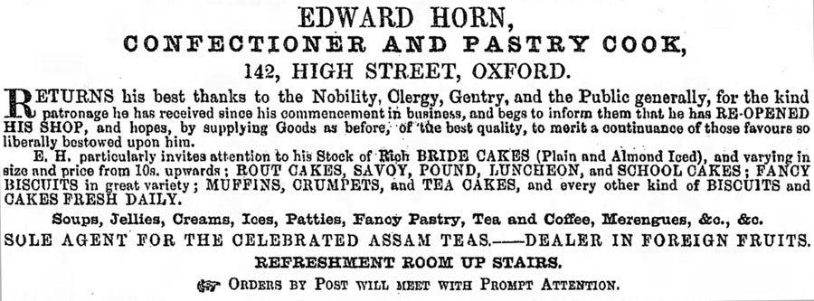 Horn advertisement 1857