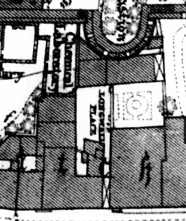 Map of 1876 showing Longwall Place