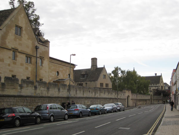 The wall opposite the long wall