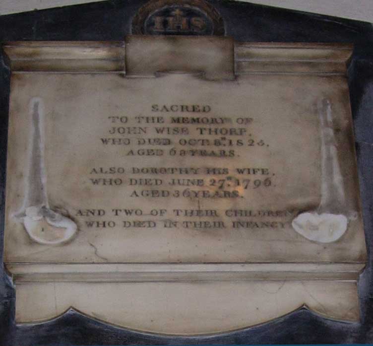 Memorial to John Wise Thorp