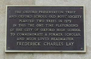 Oxford Preservation Trust inscription