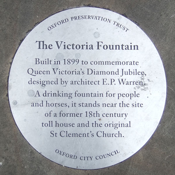 Fountain plaque