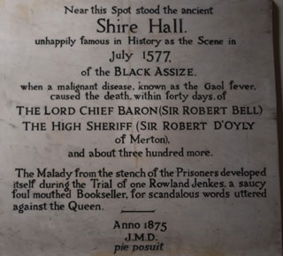 Indoor inscriptions in Oxford