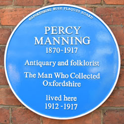Percy Manning blue plaque