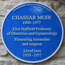 Moir blue plaque