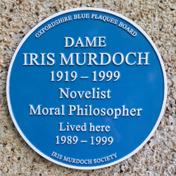Blue plaque to Iris Murdoch