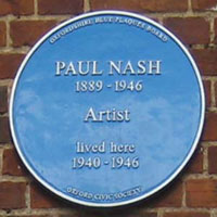 Paul Nash blue plaque