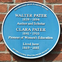 Walter & Clara  Pater blue plaque
