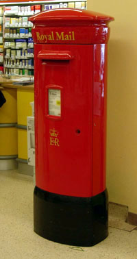 Postbox in Tesco's