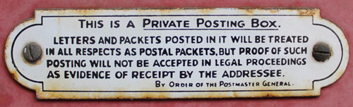 Notice from Postmaster General