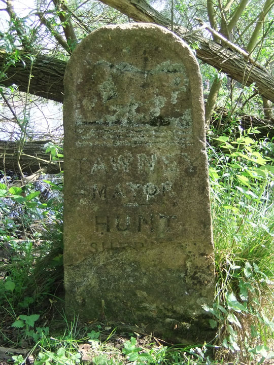 Boundary stone in Marston Meadows