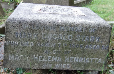 Detail of Stark grave