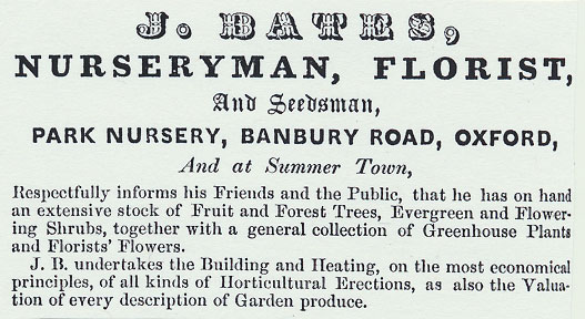Bates advert in 1846