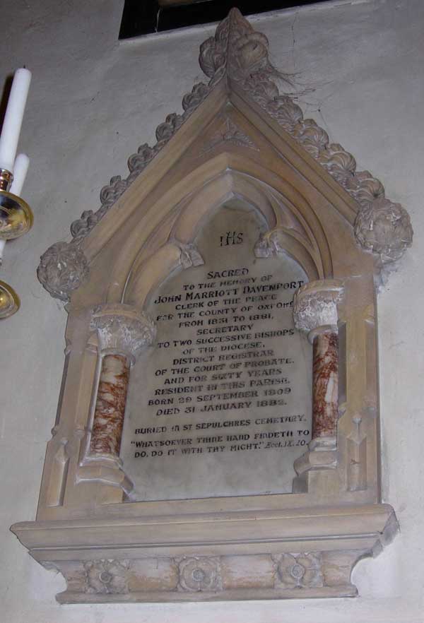 Memorial to John Davenport