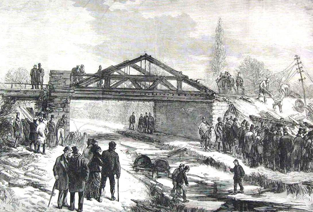 Drawing of the original bridge