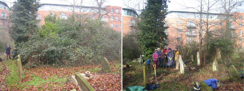Before and after on 8 December 2009