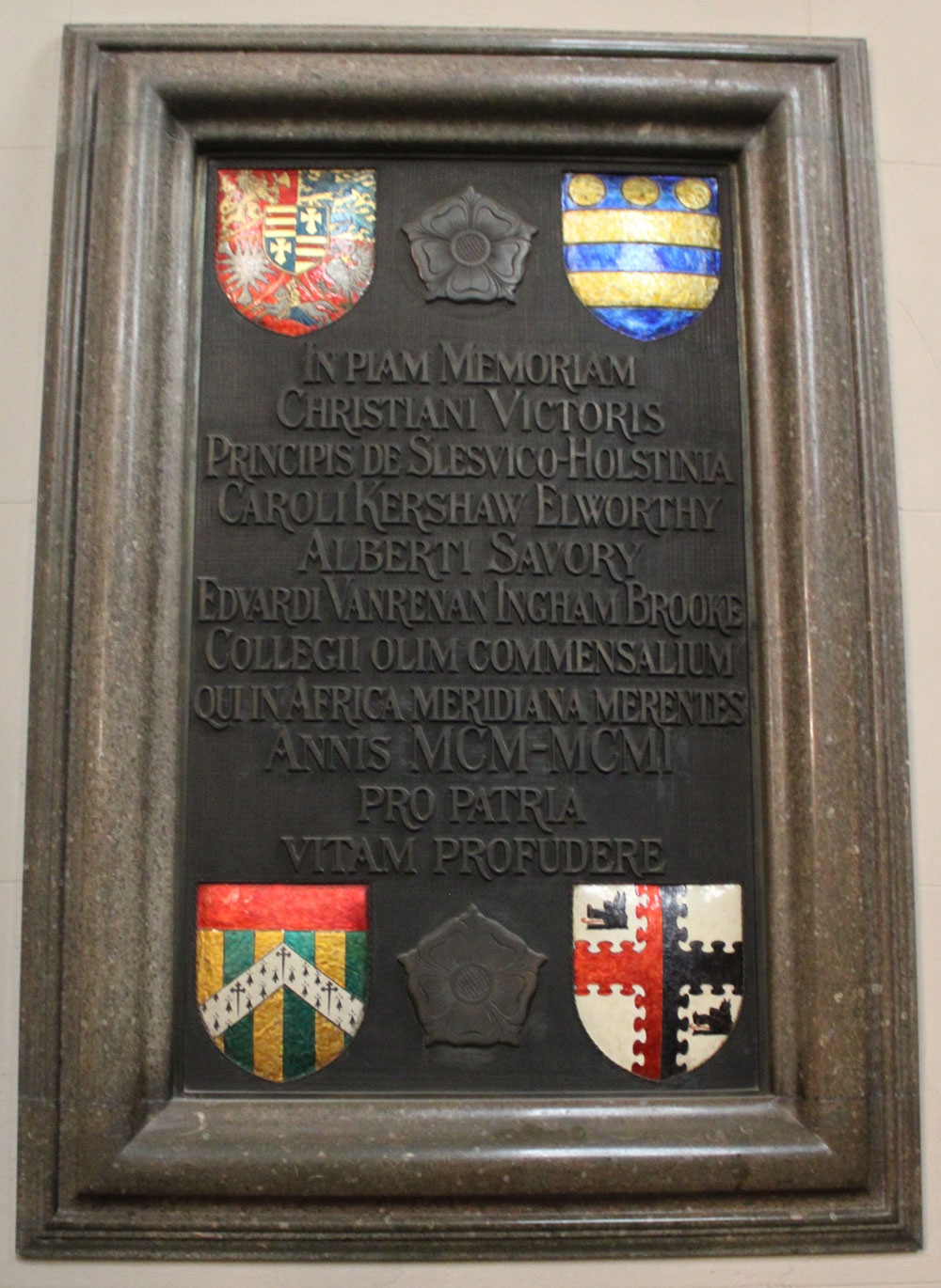 Boer War Memorial at Magdalen College
